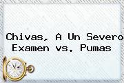 <b>Chivas</b>, A Un Severo Examen <b>vs</b>. <b>Pumas</b>
