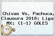 <b>Chivas Vs</b>. <b>Pachuca</b>, Clausura <b>2018</b>: Liga MX: (1-1) GOLES