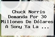 <b>Chuck Norris</b> Demanda Por 30 Millones De Dólares A Sony Ya La ...