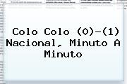 Colo Colo (0)-(1) <b>Nacional</b>, Minuto A Minuto