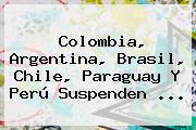 Colombia, Argentina, Brasil, Chile, Paraguay Y Perú Suspenden ...