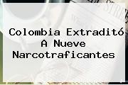 Colombia Extraditó A Nueve Narcotraficantes