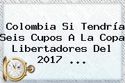Colombia Si Tendría Seis Cupos A La <b>Copa Libertadores</b> Del 2017 ...