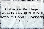 Colonia Vs <b>Bayer Leverkusen</b> ¡EN VIVO! Hora Y Canal Jornada 29 <b>...</b>