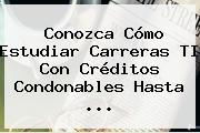 Ver conozca como estudiar carreras ti con creditos condonables hasta Conozca Cómo Estudiar Carreras TI Con Créditos Condonables Hasta ...