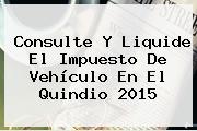 Consulte Y Liquide El Impuesto De Vehículo En El Quindio 2015