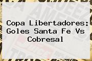 Copa Libertadores: Goles <b>Santa Fe</b> Vs Cobresal
