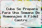 Cuba Se Prepara Para Una Semana De Homenajes A <b>Fidel Castro</b>