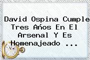 <b>David Ospina</b> Cumple Tres Años En El Arsenal Y Es Homenajeado ...