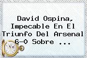 David Ospina, Impecable En El Triunfo Del <b>Arsenal</b> 6-0 Sobre ...
