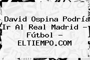 <b>David Ospina</b> Podría Ir Al Real Madrid - Fútbol - ELTIEMPO.COM