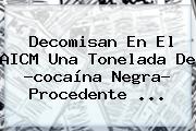 Decomisan En El AICM Una Tonelada De ?<b>cocaína Negra</b>? Procedente <b>...</b>