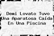 <b>Demi Lovato</b> Tuvo Una Aparatosa Caída En Una Piscina