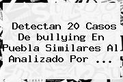 Detectan 20 Casos De <b>bullying</b> En Puebla Similares Al Analizado Por <b>...</b>