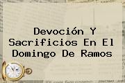 Devoción Y Sacrificios En El <b>Domingo De Ramos</b>