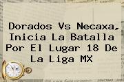<b>Dorados Vs Necaxa</b>, Inicia La Batalla Por El Lugar 18 De La Liga MX