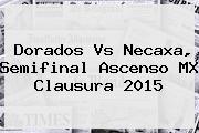 <b>Dorados Vs Necaxa</b>, Semifinal Ascenso MX Clausura 2015