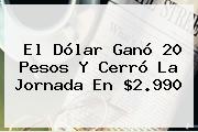 El Dólar Ganó 20 Pesos Y Cerró La Jornada En $2.990