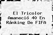 El Tricolor Amaneció 40 En Ránking De FIFA