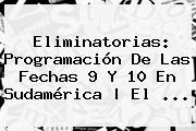 <b>Eliminatorias</b>: Programación De Las Fechas 9 Y 10 En Sudamérica | El ...