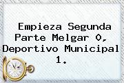 Empieza Segunda Parte Melgar 0, Deportivo Municipal 1.
