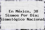 En México, 38 Sismos Por Día: <b>Sismológico Nacional</b>