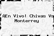 ¡En Vivo! <b>Chivas Vs Monterrey</b>