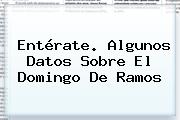 Entérate. Algunos Datos Sobre El <b>Domingo De Ramos</b>