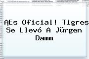 ¡Es Oficial! Tigres Se Llevó A <b>Jürgen Damm</b>