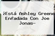 ¿Está <b>Ashley Greene</b> Enfadada Con Joe Jonas?