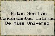 Estas Son Las Concursantes Latinas De <b>Miss Universo</b>