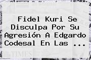 <b>Fidel Kuri</b> Se Disculpa Por Su Agresión A Edgardo Codesal En Las <b>...</b>