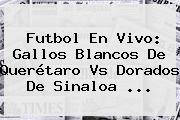 Futbol En Vivo: Gallos Blancos De <b>Querétaro Vs Dorados</b> De Sinaloa <b>...</b>