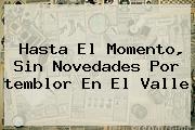 Hasta El Momento, Sin Novedades Por <b>temblor</b> En El Valle
