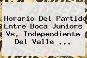 Horario Del Partido Entre <b>Boca Juniors</b> Vs. Independiente Del Valle ...
