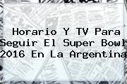Horario Y TV Para Seguir El <b>Super Bowl</b> 2016 En La Argentina