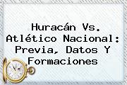 <b>Huracán Vs</b>. Atlético <b>Nacional</b>: Previa, Datos Y Formaciones