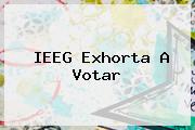 <b>IEEG</b> Exhorta A Votar