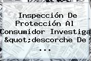 Inspección De <b>Protección</b> Al Consumidor Investiga "descorche De ...