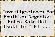 Investigaciones Por Posibles Negocios Entre <b>Kate Del Castillo</b> Y El <b>...</b>
