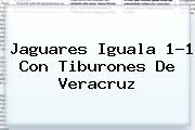 Jaguares Iguala 1-1 Con Tiburones De <b>Veracruz</b>