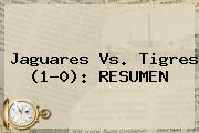 <b>Jaguares Vs. Tigres</b> (1-0): RESUMEN