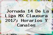 <b>Jornada 14</b> De La <b>Liga MX</b> Clausura <b>2017</b>; Horarios Y Canales