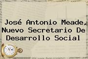 <b>José Antonio Meade</b>, Nuevo Secretario De Desarrollo Social