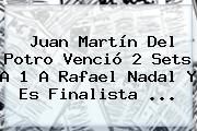 Juan Martín Del Potro Venció 2 Sets A 1 A <b>Rafael Nadal</b> Y Es Finalista ...