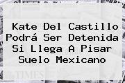 <b>Kate Del Castillo</b> Podrá Ser Detenida Si Llega A Pisar Suelo Mexicano