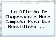 La Afición De Chapecoense Hace Campaña Para Que <b>Ronaldinho</b> ...