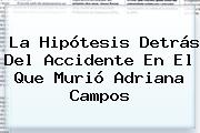 La Hipótesis Detrás Del Accidente En El Que Murió <b>Adriana Campos</b>