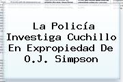 La Policía Investiga Cuchillo En Expropiedad De <b>O.J. Simpson</b>