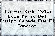 <b>La Voz Kids</b> 2015: Luis Mario Del Equipo Cepeda Fue El Ganador